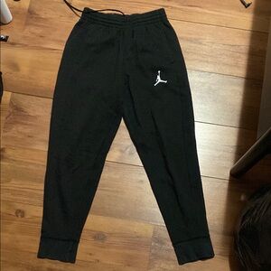 Jordan Black Joggers with White Logo